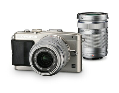【中古】 OLYMPUS ミラーレス一眼 PEN Lite E-PL6 ダブルズームキット シルバー E-PL6 DZKIT SLV