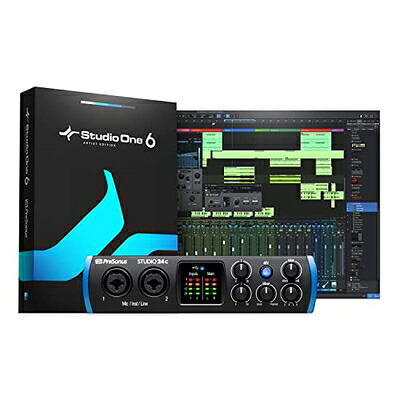 【中古】 PreSonus Studio 24c オーディオ/MIDIインターフェース 24Bit 192kHz 2入出力USB-C互換 Studio One Artistバンドル