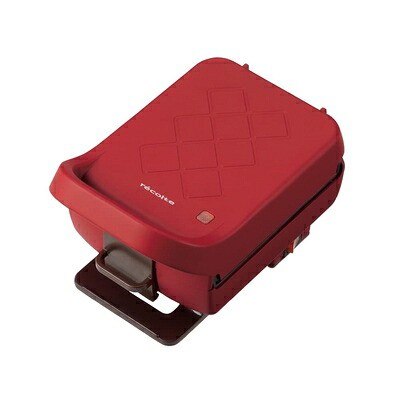 【中古】 [recolte] レコルト プレスサンドメーカー プラッド ホットサンド マットレッド RPS-2（R）