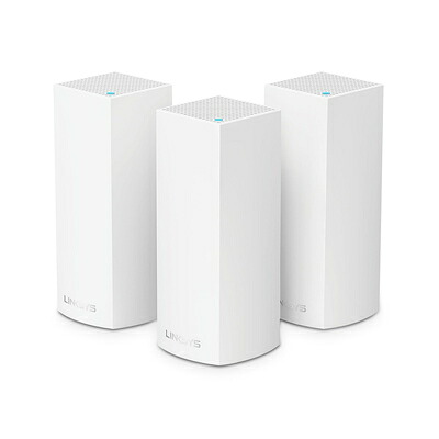 【中古】 Linksys(リンクシス) WHW0303 WiFi 5ホールホームメッシュシステム: トライバンド(867+867+400 Mbps)無線LANルーター3台パック(3年付き) - PS5、iPhone動作確認済、スマートテレビの接続用