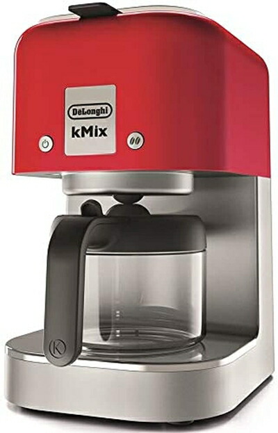 【中古】 De'Longhi (デロンギ) ドリップコーヒーメーカー ケーミックス [kMix] COX750J-RD レギュラーコーヒー 6杯用 ステンレスフィルター アロマスイッチ シャワードリップ機能 [スパイシーレッド] デロンギファミリー登録で3年