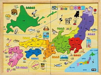 【中古】 木製 パズル日本地図