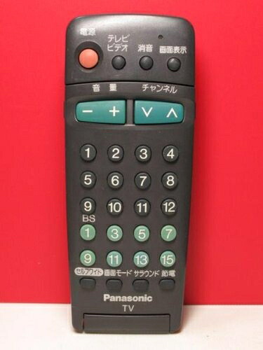 【中古】 パナソニック テレビ受像機遠隔操作 TNQE082