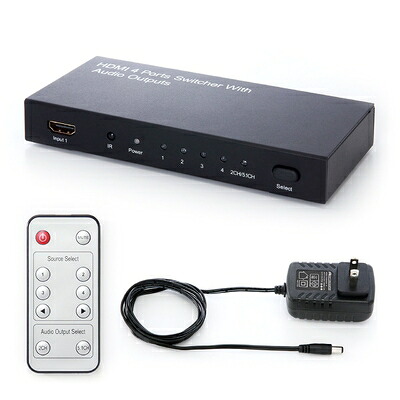 【中古】 サンワダイレクト HDMIセレクター HDMIうつり変わり器 4インプット×1最終生産物 光、同軸デジタル最終生産物付き添い人 3D相応う 遠隔操作付 400-SW015