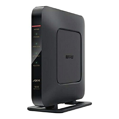 【中古】 BUFFALO バッファロー 無線LANルーター エントリーモデル (Wi-Fi 6(11ax)対応/周波数2.4、5GHz/ブラック) WSR-1800AX4-BK