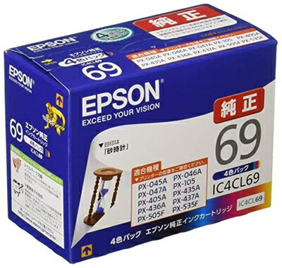 【中古】 エプソン 純正 インクカートリッジ 砂時計 IC4CL69 4色パック