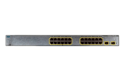【中古】 CISCO Catalyst 3750G-24TS-E1U スタッカブル マルチ度合い ギガビット 取り替えっこ WS-C3750G-24TS-E1U