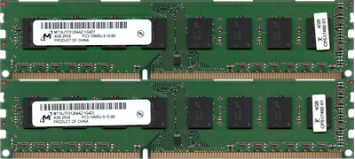 【中古】 Micron PC3-10600U (DDR3-1333) 4GB x 2枚組 合計8GB 240ピン DIMM デスクトップパソコン用メモリ 動作品【中古】｜Haute Produit