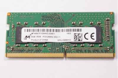 【中古】 FMS MTA8ATF1G64HZ-2G6E1 交換用 Micron 8gb Pc4-21300 Ddr4-2666mhz So-Dimm Memory