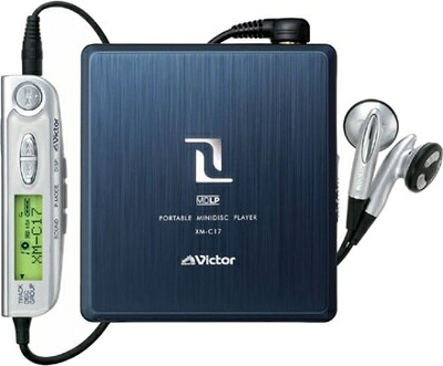 【中古】 JVC XM-C17-A 携帯型MD電気蓄音機 青味