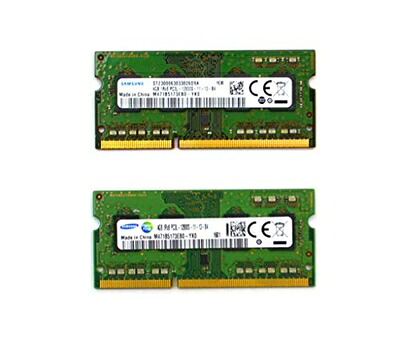 【中古】 Samsung 8GB キット (2 x 4GB)、204ピン SODIMM、DDR3 PC3L-12800、1600MHz RAMメモリモジュール (M471B5173EB0-YK0 x 2)