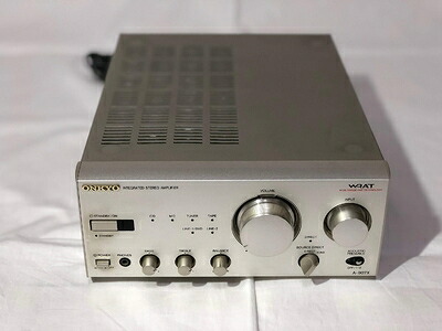 【中古】 ONKYO オンキョー A-907X(S) しろがね色 インテグレーテッドステレオアンプ