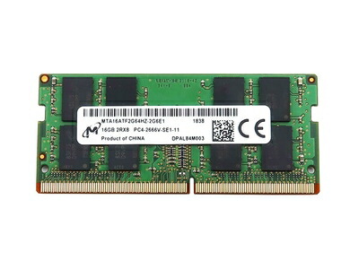 【中古】 Micron 8GB (1x8GB) DDR4 2133MHz RAMメモリ PC4-2133P-SBB-11 MTA16ATF1G64HZ-2G1B1