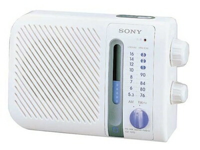 【中古】 SONY お風呂ラジオ ICF-S70 FMラジオ (ホワイト)
