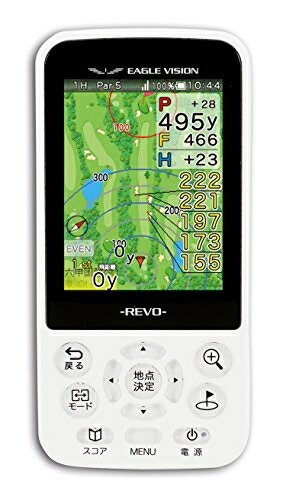 【中古】 朝日ゴルフ(ASAHI GOLF) ゴルフナビGPS EAGLE VISION 鷲幻影 REVO EV-522 白いこと