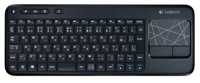 【中古】 Logicool ロジクール ワイヤレス タッチキーボード K400r ブラック