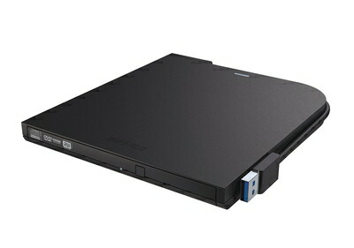 【中古】 BUFFALO USB3.0 携帯型ヴィデオディスク運転 滑っこいひな形 ウルトラか細い手合い W有線テレビ納める 黒いこと DVSM-PTS58U3-BK
