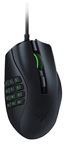 【中古】 Razer Naga X MMO ゲーミングマウス 16名取り草 多名取り草 多名取り草二十日鼠 軽さ 85g 18000 DPI 5G 高性能オプティカルセンサー パステル色の布巻有線テレビ Chroma書き込み【日本品】 RZ01-03590100-R3M1