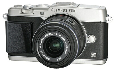 【中古】 OLYMPUS ミラーレス一眼 PEN E-P5 14-42mm レンズキット(ビューファインダー VF-4セット) シルバー E-P5 14-42mm LKIT SLV|Haute Produit