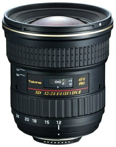 【中古】 Tokina 超広角望遠レンズ AT-X 124 PRO DX II 12-24粍 F4 (IS) ASPHERICAL ニコン用 APS-C相応う