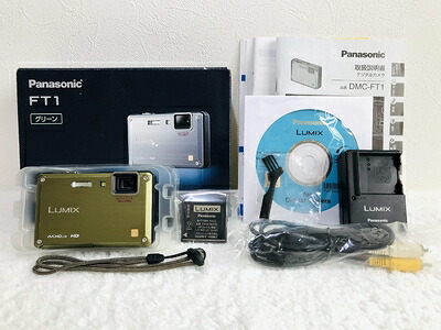 【中古】 パナソニック 雨合羽デジタル写真機 LUMIX (ルミックス) FT1 フォリッジグリーン DMC-FT1-G