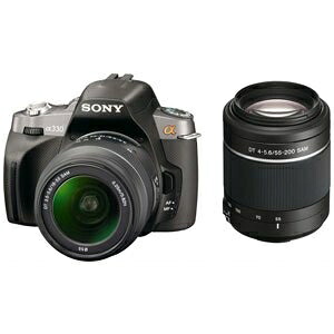 【中古】 ソニー SONY デジタル一眼レフカメラ α330 ダブルズームレンズキット ブラック DSLRA330Y