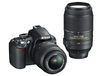 【中古】 Nikon デジタル一眼二眼レフ写真機 D3100 ダブルズームキット D3100WZ