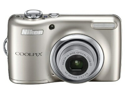 【中古】 Nikonデジタル写真機COOLPIX L23 しろがね色 L23SL 1000万絵素 広角28粍 光学5倍 2.7型液晶 単3蓄電池相応う