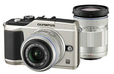 【中古】 OLYMPUS ミラーレス一眼 E-PL2 ダブルズームキット ゴールド E-PL2 TLKIT GLD