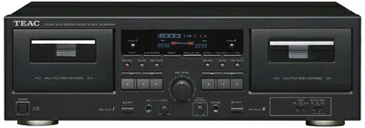 【中古】 TEAC カセットデッキ ダブルオートリバース ブラック W-890R-B