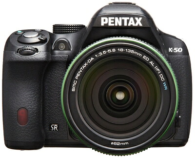 【中古】 RICOH デジタル一眼レフ PENTAX K-50 DA18-135mmWRレンズキット ブラック K-50 18-135WR KIT BLACK 10918