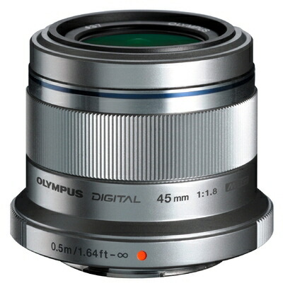 【中古】 OLYMPUS 単興味の中心水晶体 M.ZUIKO DIGITAL 45粍 F1.8 しろがね色