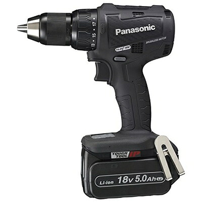 【中古】 パナソニック 申し受ける振りまわす役立つこと付せん孔機１番ウッド EZ79A2 デュアル(14.4V/18V) 回転させる数最大限度備え付ける IP56 18V大電気容量5.0Ah蓄電池容器に並べる×2個・申し受ける器・容れもの付 黒いこと EZ79A2LJ2G-B