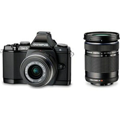 【中古】 OLYMPUS ミラーレス一眼 OM-D E-M5 ダブルズームキット ブラック 1605万画素 防塵 防滴 OM-D E-M5 DZKIT BLK