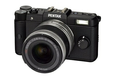 【中古】 PENTAX 鏡鑑受け答え一眼 Q 02望遠レンズ一揃いの道具 黒いこと Qマウント PENTAXQ02LKBK