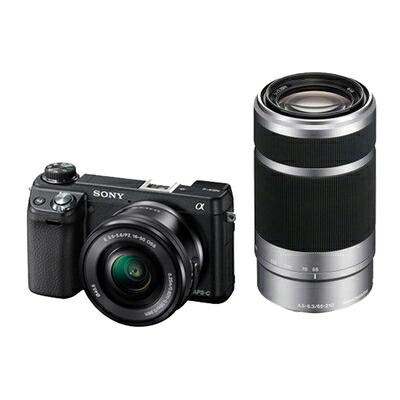【中古】 ソニー SONY ミラーレス一眼 α NEX-6 ダブルズームレンズキット E PZ 16-50mm F3.5-5.6 OSS + E 55-210mm F4.5-6.3 OSS付属 NEX-6Y/B|Haute Produit