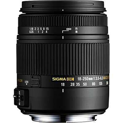 【中古】 SIGMA 高倍率ズームレンズ 18-250mm F3.5-6.3 DC MACRO OS HSM ニコン用 APS-C専用 883553