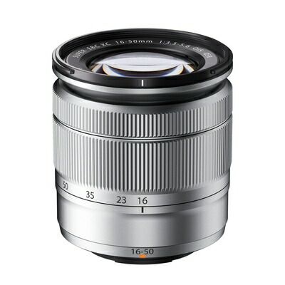 【中古】 FUJIFILM XC水晶体 FUJINON 標準尺度望遠レンズ F XC16-50mmF3.5-5.6 OIS S しろがね色