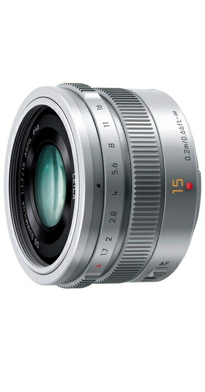 【中古】 パナソニック 単焦点 広角レンズ マイクロフォーサーズ用 ライカ DG SUMMILUX 15mm/F1.7 ASPH. シルバー H-X015-S 51,487円