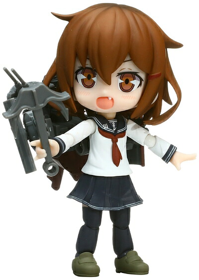 【中古】 コトブキヤ キューポッシュ 艦隊これくしょん -艦これ- 雷 ノンスケール PVC製 塗装済み可動フィギュア｜Haute Produit