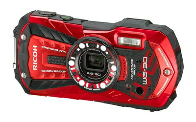 【中古】 RICOH 防水デジタルカメラ RICOH WG-30 バーミリオンレッド 防水12m耐ショック1.5m耐寒-10度 RICOH WG-30 RD 04606|Haute Produit