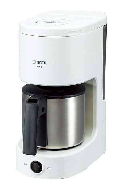 【中古】 虎 珈琲製造業者 6杯用 ステンレス鋼 サーヴァー 白いこと ACC-S060-W Tiger コーヒーメーカー-キッチン家電-家電