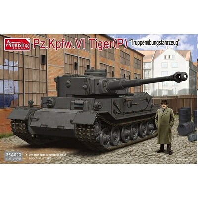 【中古】 アミュージングホビー 1/35 ドイツ軍 重戦車 ティーガー (P) プラモデル AMH35A023｜Haute Produit 19,417円