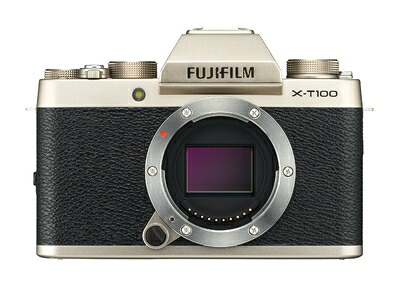 【中古】 FUJIFILM ミラーレス一眼 X-T100シャンパンゴールド X-T100-G