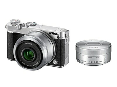 【中古】 Nikon ミラーレス一眼 Nikon1 J5 ダブルレンズキット シルバー J5WLKSL