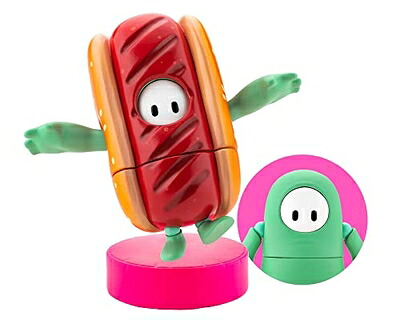 【中古】 FALL GUYS フォールガイズ アクションフィギュア パック 03 「ミントチョコレート×ホットドッグコスチューム」 1/20スケール PVC製 塗装済み可動フィギュア PP994