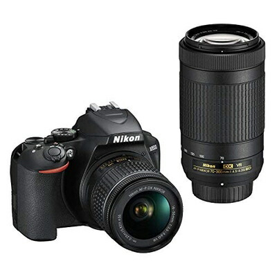 【中古】 Nikon デジタル一眼二眼レフ写真器 D3500 ダブルズームキット D3500WZ TV・オーディオ・カメラ-デジタル一眼レフカメラ