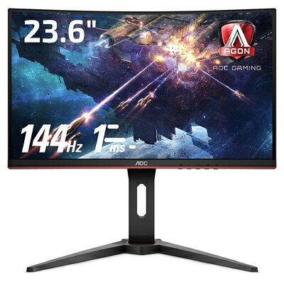 【中古】 AOC ゲーミング 管する C24G1/11 (23.6in/144サイクル/1ms/VA 曲面ダイアログボックス/HDMI×2 DP×1)