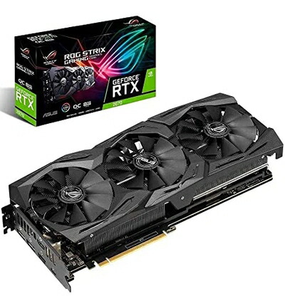 【中古】 ASUS NVIDIA GeForce RTX 2070積み上げる トリプルファンモデル 黒いこと 8GB ROG-STRIX-RTX2070-O8G-GAMING