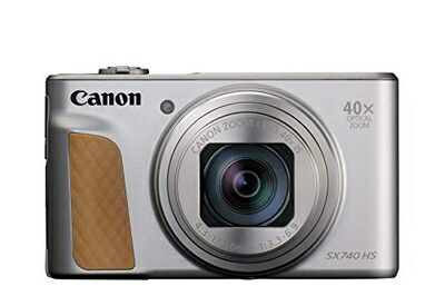【中古】 Canon コンパクトデジタルカメラ PowerShot SX740 HS しろがね色 光学40倍望遠レンズ/4K映像/Wi-Fi相応う PSSX740HSSL